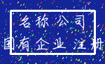 名称 公司_国有企业 注册