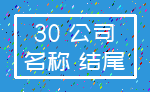 30 公司_名称 结尾