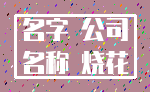 名字 公司_名称 烧花
