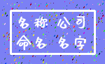 名称 公司_命名 名字