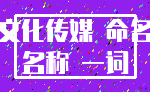 文化传媒 命名_名称 一词