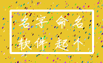 名字 命名_软件 起个
