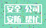 安全 公司_安防 帮忙