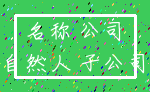 名称 公司_自然人 子公司