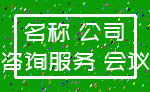 名称 公司_咨询服务 会议