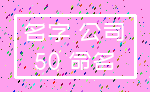 名字 公司_50 命名
