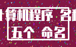 计算机程序 名称_五个 命名