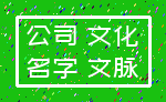 公司 文化_名字 文脉
