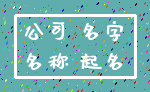 公司 名字_名称 起名