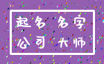 起名 名字_公司 大师
