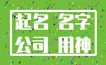 起名 名字_公司 用神