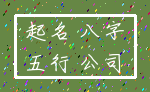 起名 八字_五行 公司