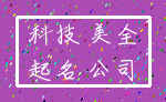 科技 美全_起名 公司