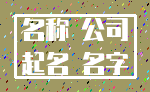 名称 公司_起名 名字