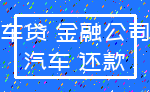 车贷 金融公司_汽车 还款