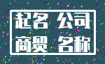 起名 公司_商贸 名称