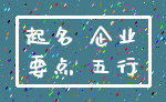 起名 企业_要点 五行