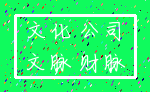 文化 公司_文脉 财脉
