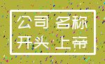 公司 名称_开头 上帝