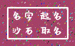 名字 起名_沙石 取名