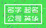 名字 起名_公司 英华