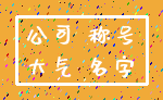 公司 称号_大气 名字