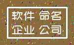 软件 命名_企业 公司