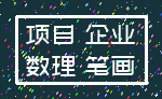 项目 企业_数理 笔画