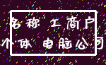 名称 工商户_个体 电脑公司