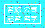 名称 公司_起名 名字