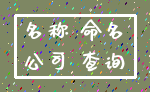 名称 命名_公司 查询