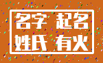 名字 起名_姓氏 有火