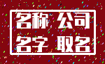 名称 公司_名字 取名