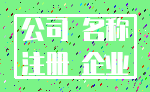公司 名称_注册 企业