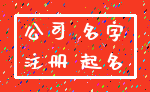 公司 名字_注册 起名