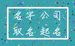 名字 公司_取名 起名