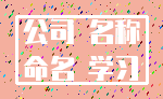 公司 名称_命名 学习