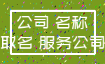 公司 名称_取名 服务公司