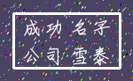 成功 名字_公司 雪泰