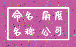 命名 角度_名称 公司