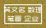 英文名 数理_笔画 企业