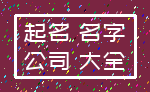 起名 名字_公司 大全