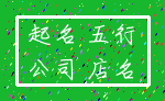 起名 五行_公司 店名