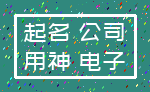 起名 公司_用神 电子