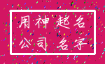 用神 起名_公司 名字