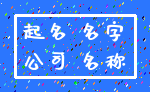 起名 名字_公司 名称